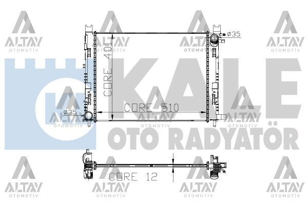 214107326R Su Radyatörü KALE | Renault Clio 4 / Renault Symbol