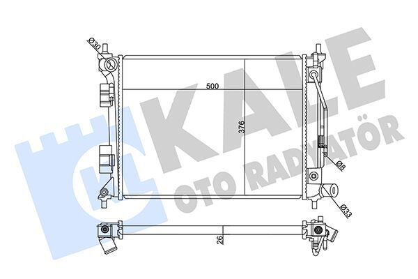 25310C8050 Radyatör KALE OTO RADYATOR | Hyundai i20 ACTIVE i20 II 1.4 15