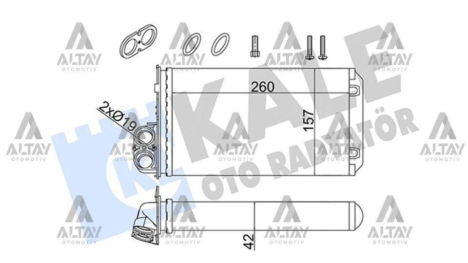 271157059R Kalorifer Radyatörü KALE | Renault Trafic