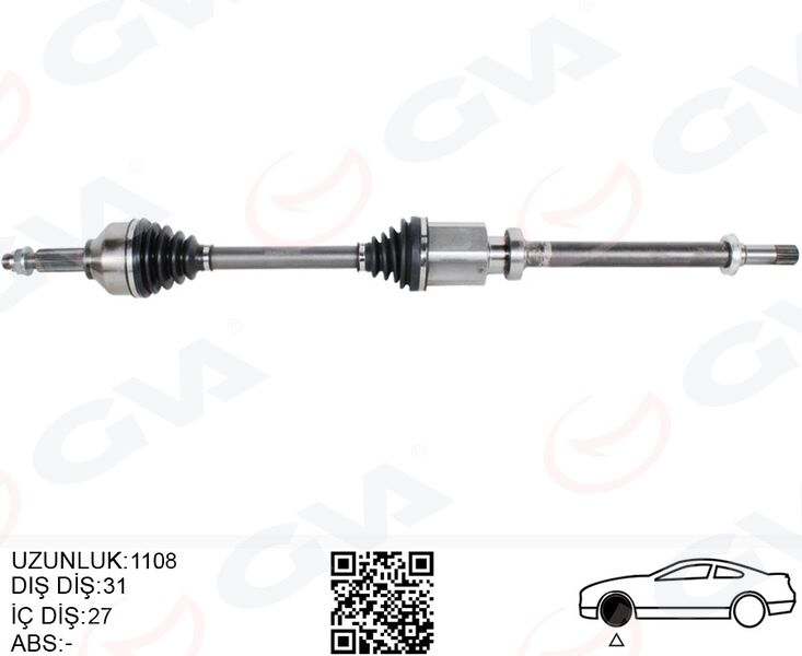 2364919 Komple Aks Ön Sağ GVA | Custom 17> 2.0 Ecoblue Auto