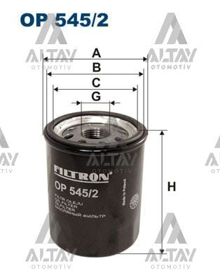 46544820 Yağ Filtresi FILTRON | Fiat Egea / Fiat Doblo / Fiat Linea / Fiat Punto