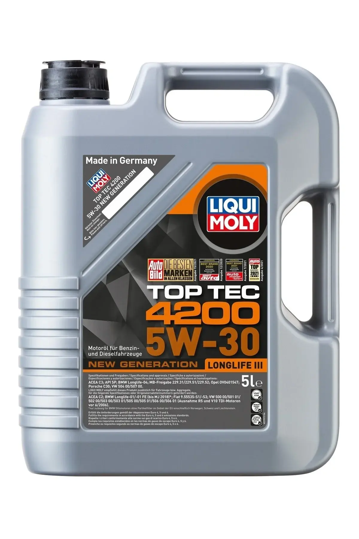 Liqui Moly Top Tec 4200 5W-30 5 Litre Tam Sentetik Motor