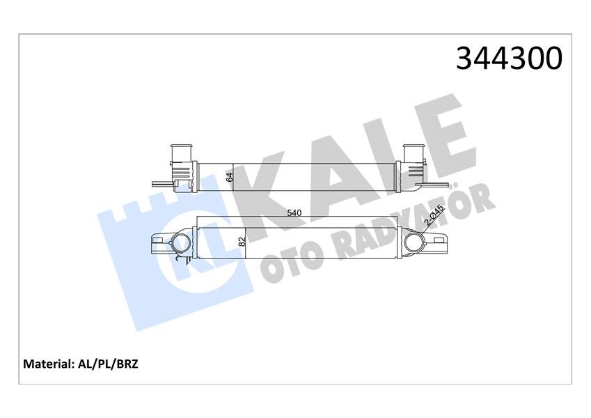 0384.L7 Turbo Radyatörü Nemo bipper KALE OTO RADYATOR | Fiorino