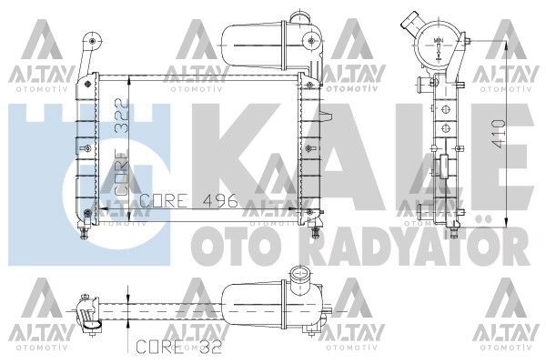 46425435 Su Radyatörü KALE | Fiat Tempra