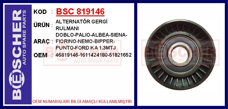 46819146-1611424180-51821652 Alternatör Gergi̇ Rulmani BSC | Doblo palio albea siena f