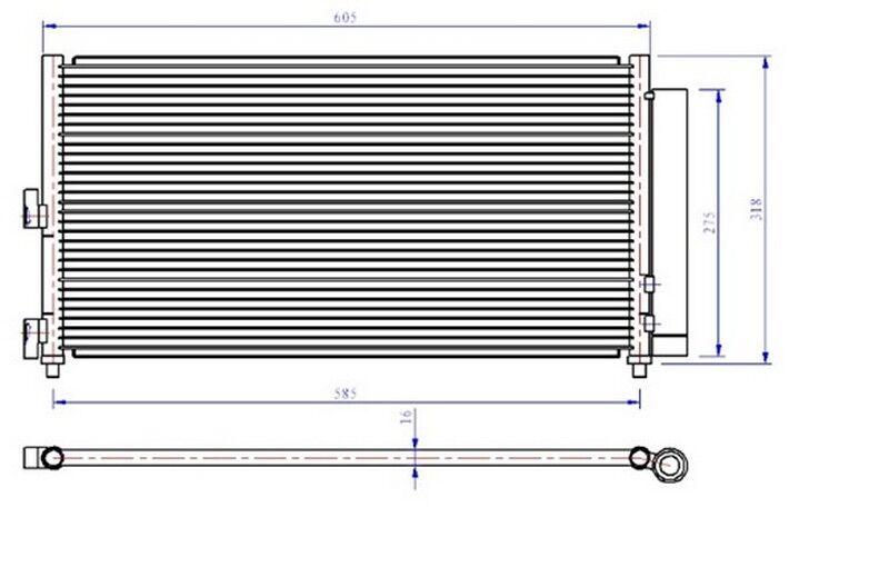 51804892 Kli̇ma Radyatörü Kondenser ORIS | Fiat Doblo 01>IDEA