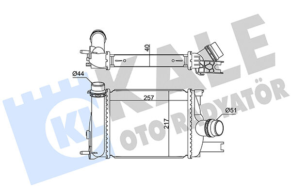 144963014R İntercooler / Yağ Radyatörü KALE | Renault Clio 4 / Renault Captur