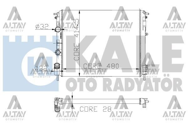 7700428082 Su Radyatörü KALE | Renault Symbol / Renault Kangoo