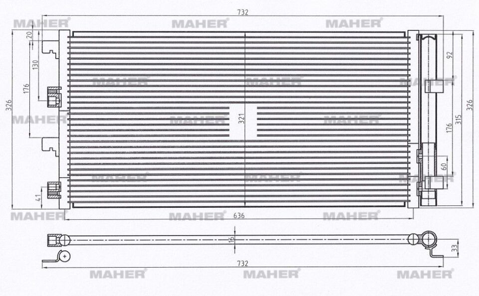 8200880551 Klima Radyatörü MAHER | Dacia Duster