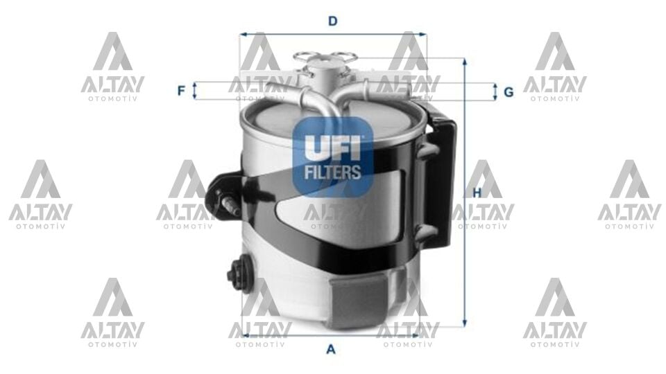 164005190R Yakıt Filtresi UFI | Renault Clio 3 / Renault Megane 2