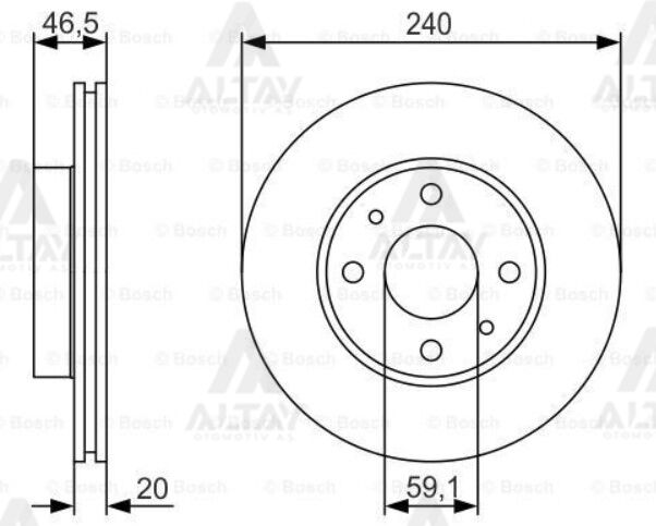 46419204 Fren Diski Ön BOSCH | Fiat Palio / Fiat Siena