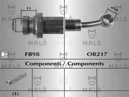 58737-1G300 Fren Hortumu Arka Sol MAHER | Kia Rio