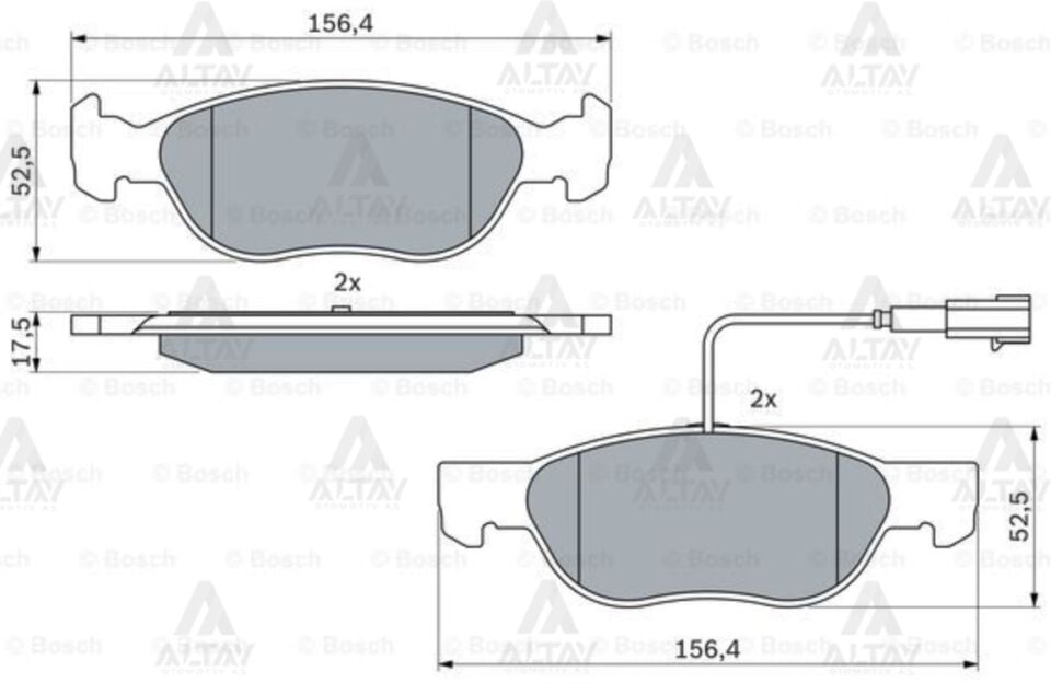 71753042 Fren Balatası Ön BOSCH | Fiat Marea / Fiat Bravo