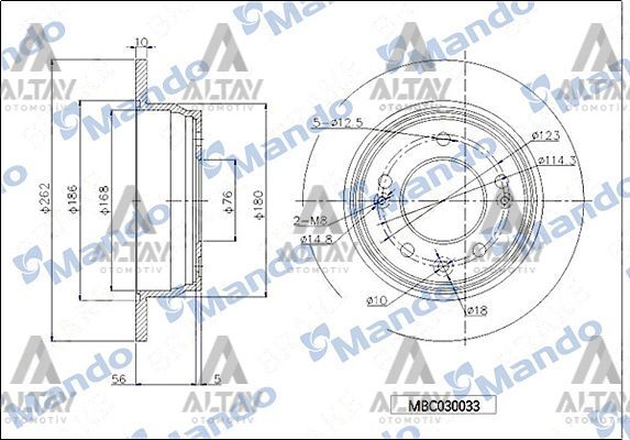 58411-1H300 Fren Diski Arka MANDO | Hyundai i30