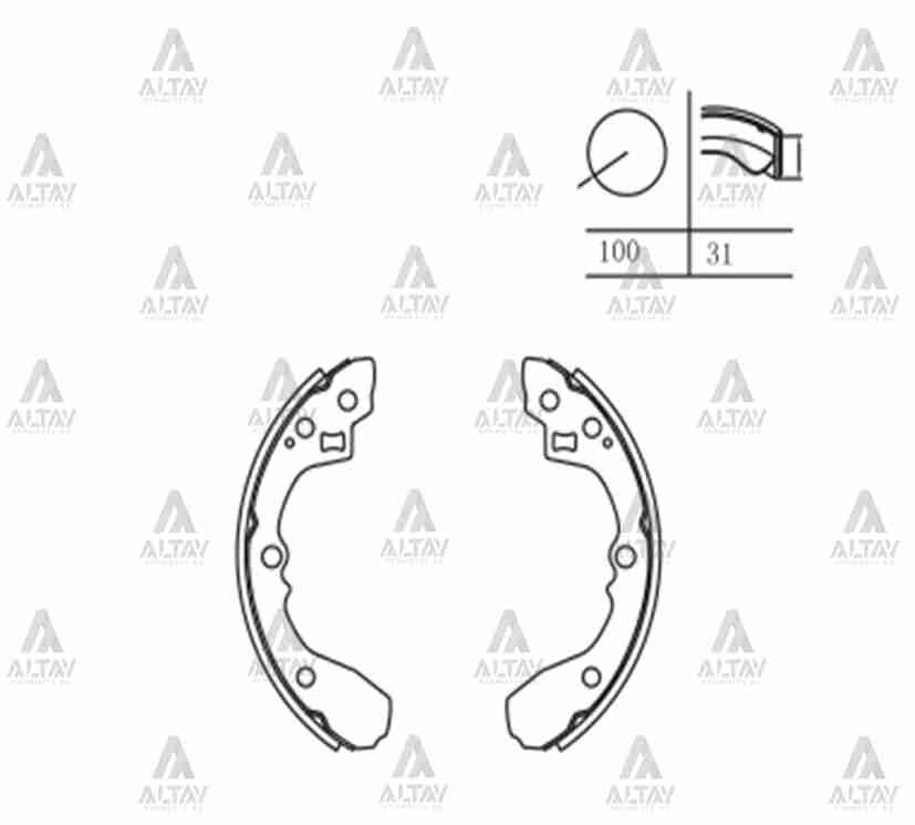 58315-FDA00 Fren Balatası Arka MAHER | Kia Rio