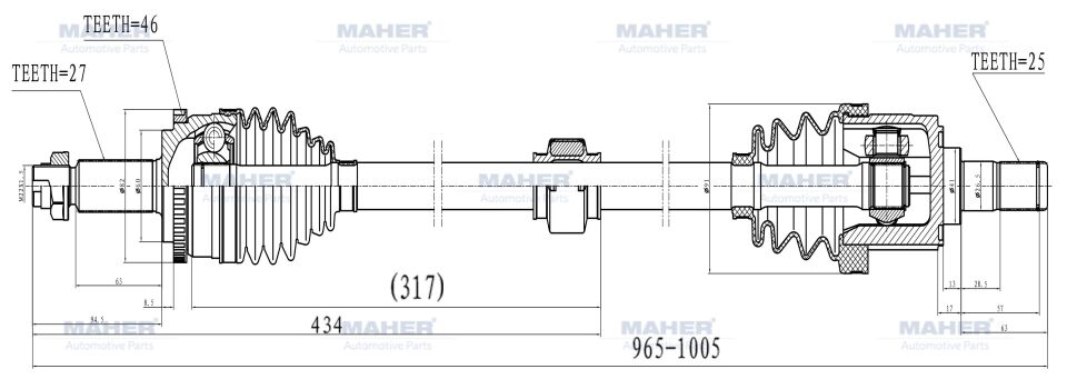 49501-3X000 Aks Ön MAHER | Hyundai i30