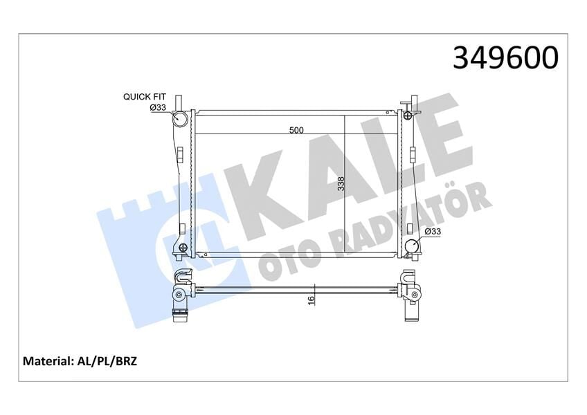 2S6H 8005 CD Motor Su Radyatoru KALE OTO RADYATOR | Fiesta V Fusion 01>08 1.25 1