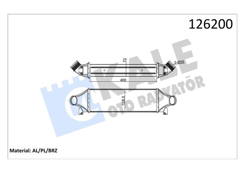 CV619L440VC Turbo Radyatörü KALE OTO RADYATOR | Ford Focus cmax connect 11> 1