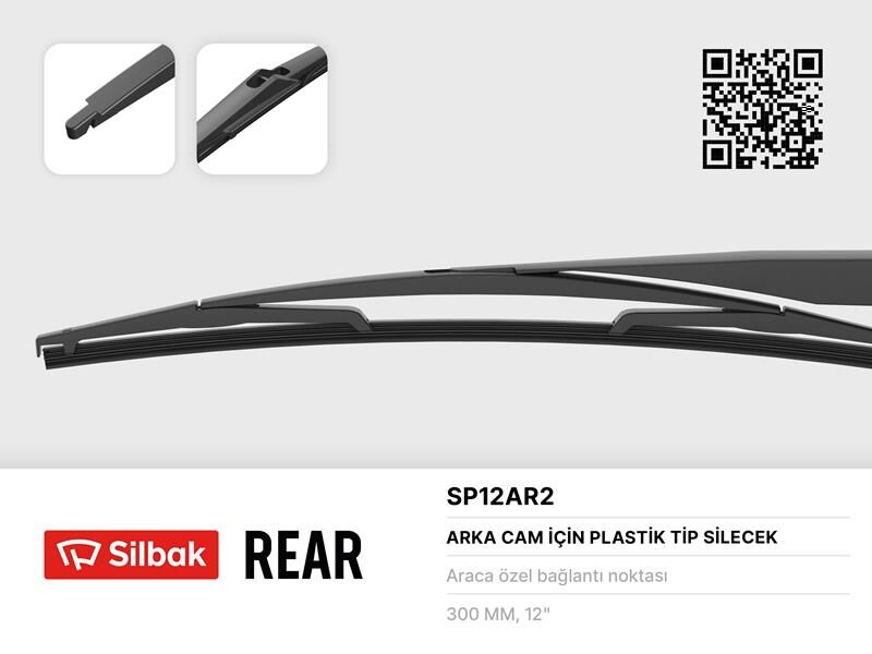 1462914 Si̇lecek Süpürgesi̇ Arka Plastik Tip 300mm C4 SILBAK | Fiesta
