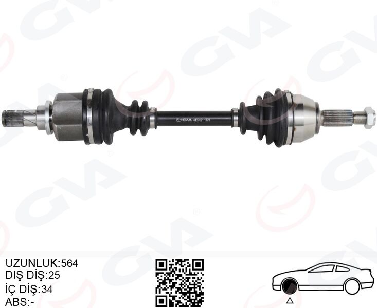 1768179 Ön Aks Komple Sol GVA | Ford Fiesta VI 1.0 Ecoboost 14