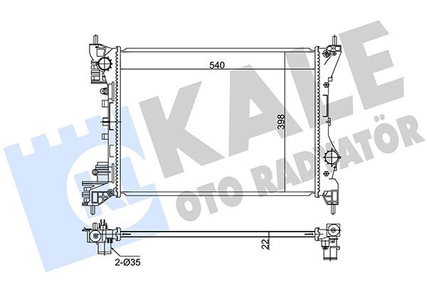 1300347  KALE OTO RADYATOR | Doblo III 10> 1.4 Alfa Mito 08> Combo D 12