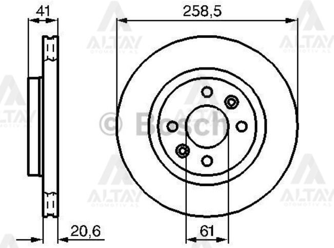 6001548578 Fren Diski Ön BOSCH | Renault Kangoo