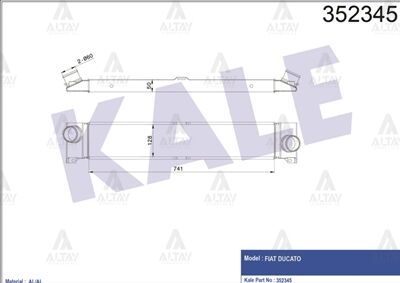 1340763080 İntercooler / Yağ Radyatörü KALE | Fiat Ducato