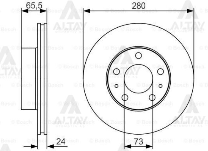 46806234 Fren Diski Ön BOSCH | Fiat Ducato