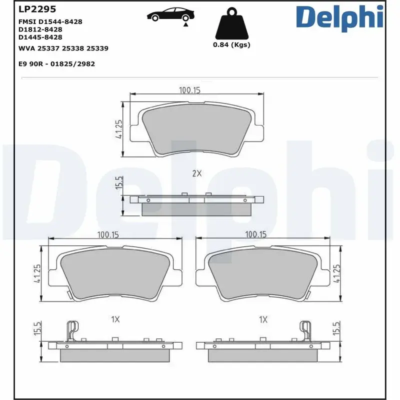 58302 2TA60 Fren Balata | Accent 11 18 Blue / Elantra 11 20 / I 30 12 16 / I 20 14 21 DELPHI