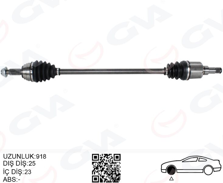 2235990 Ön Aks Komple Sağ GVA | Ford Yeni Courier 17> 1.5 1.6