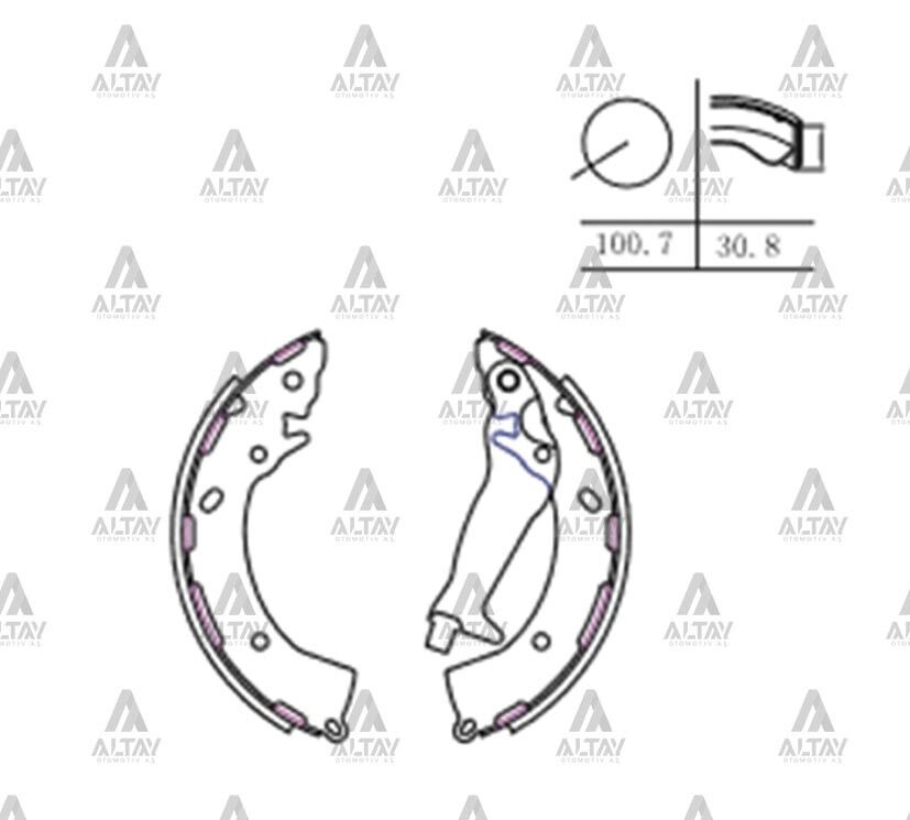 58305-1CA10 Fren Balatası Arka MAHER | Hyundai i20