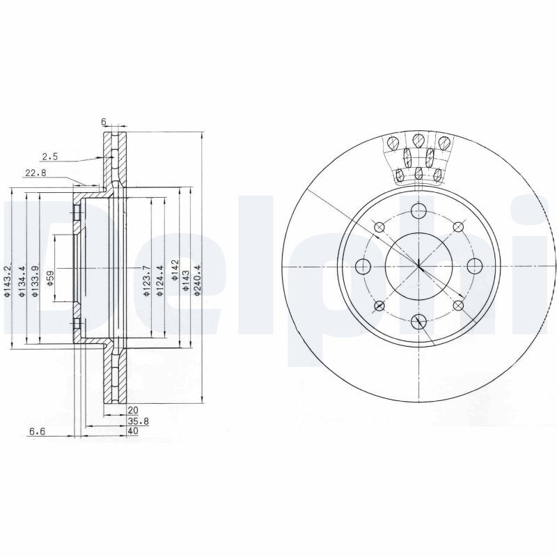 46419204 Fren Diski DELPHI | Fiat Palio / Fiat Siena