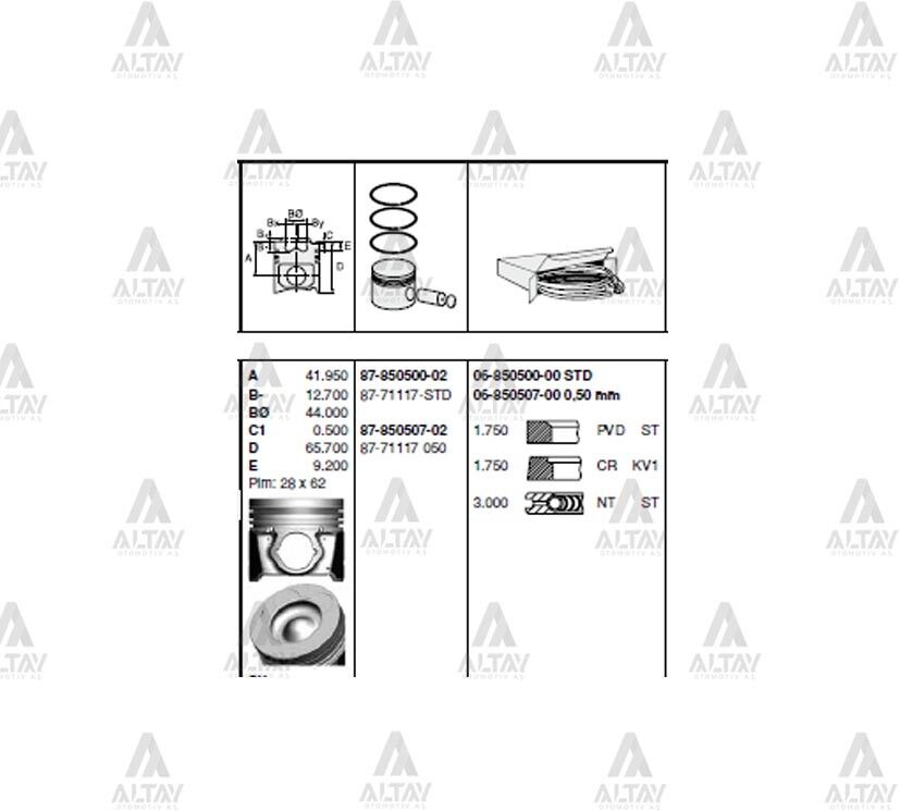234102A997 Piston GOETZE | Hyundai i30 / Hyundai Accent Blue