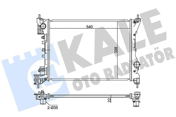 1300347 Brazing Versi̇yonu KL351280 KALE OTO RADYATOR | Fiat Doblo 152.263