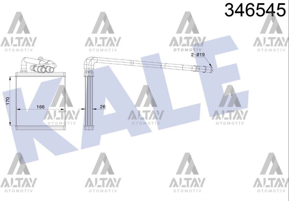 8V5118B539AA Kalorifer Radyatörü KALE | Ford Fiesta