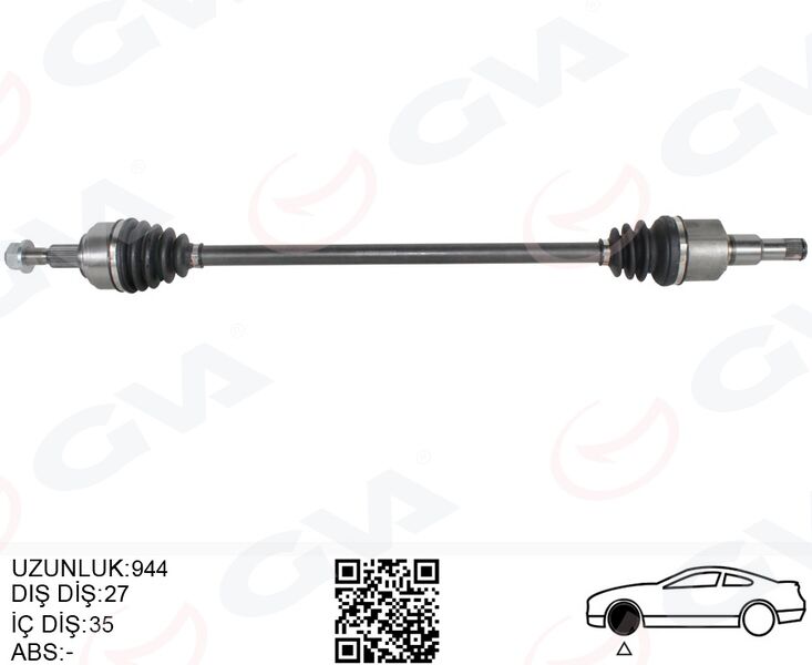 JX673B436HAE Ön Aks Komple Sağ GVA | Ford Yeni Focus IV 17> Sanz