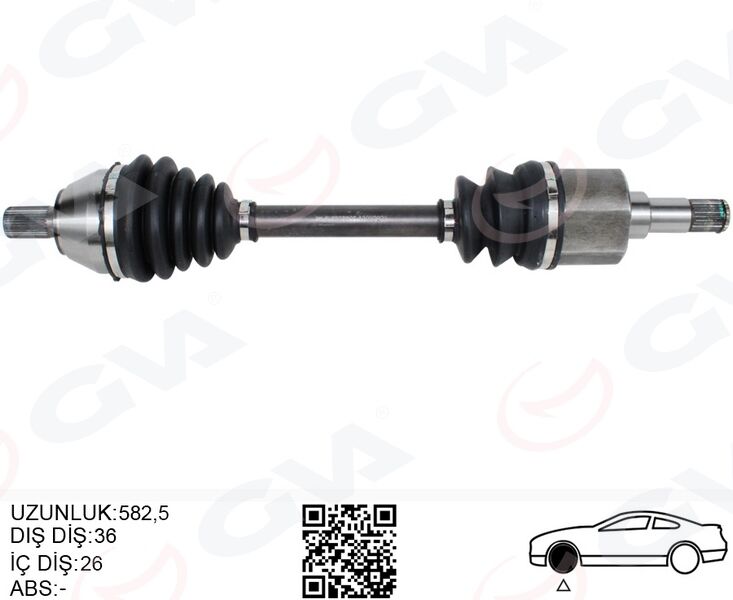 1353398 Ön Aks Komple Sol GVA | Ford Focus II 04>11 2.0 TDCI