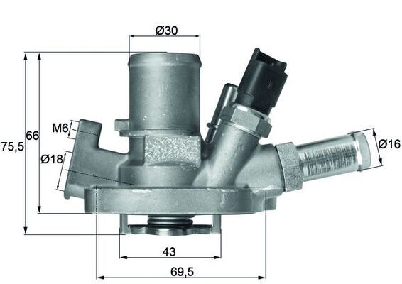 55215006 Termostat MAHLE | Fiat Egea / Fiat Punto
