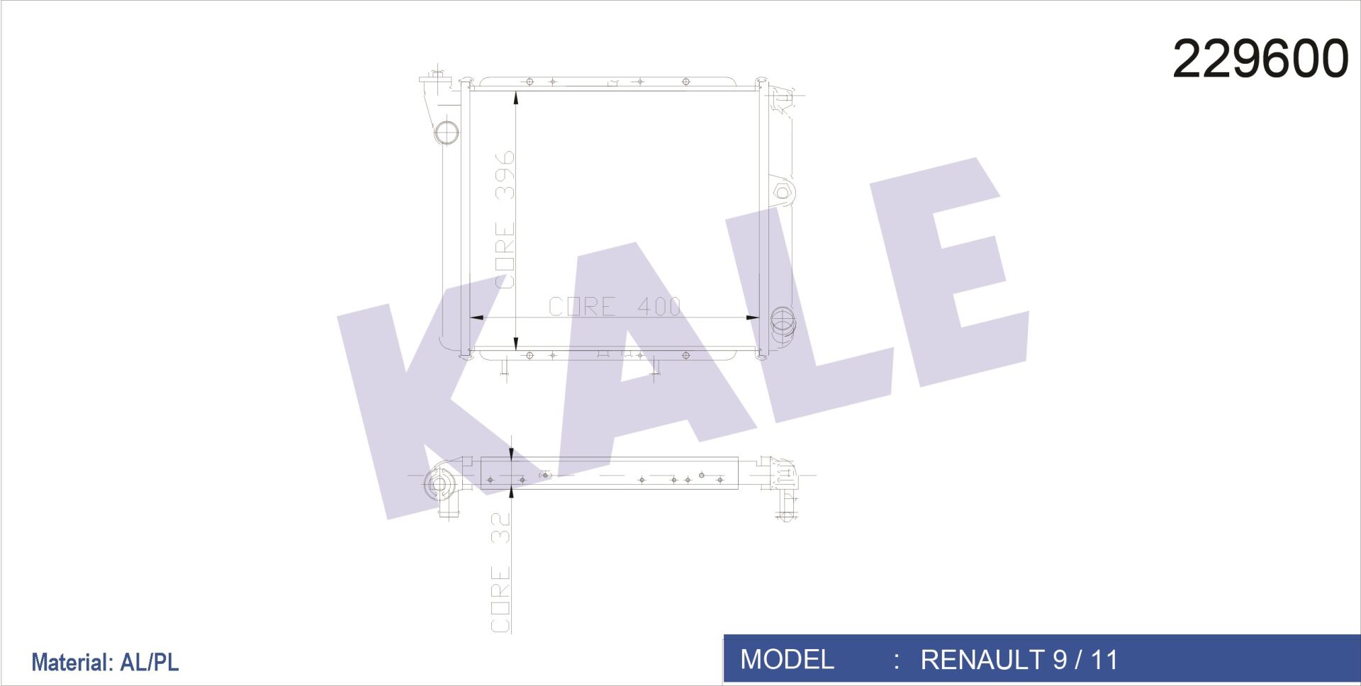 7701406496 Su Radyatörü KALE | Renault R9