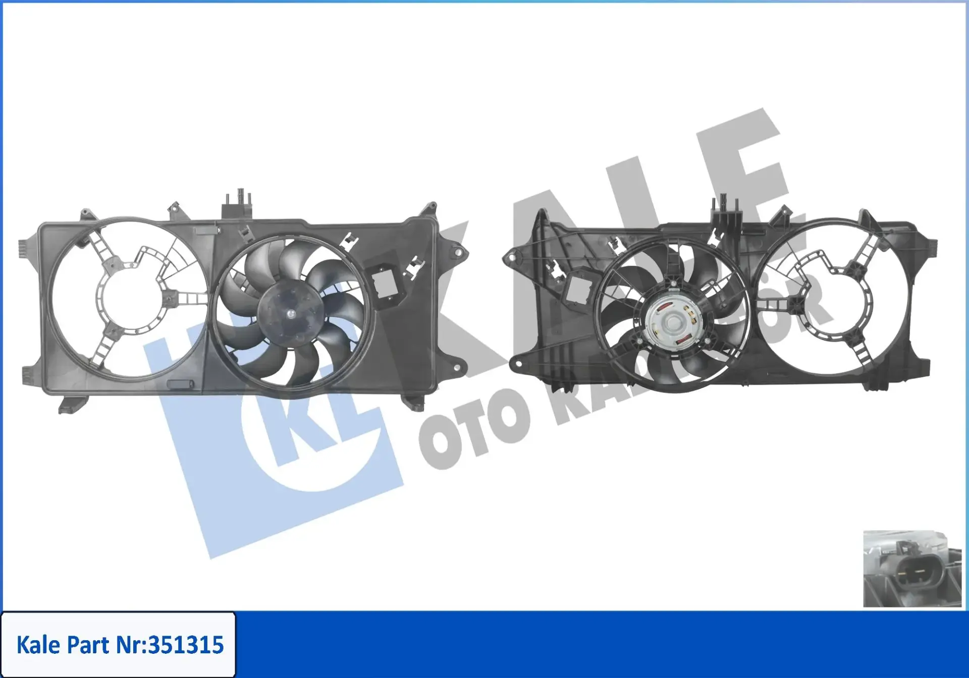 46821266 Fan Motoru Davlumbazli | Fiat Doblo 01> Tek Moto GVA