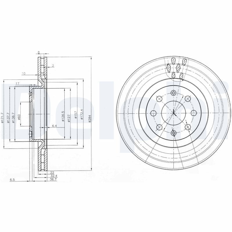 55700923 Fren Diski DELPHI | Fiat Punto