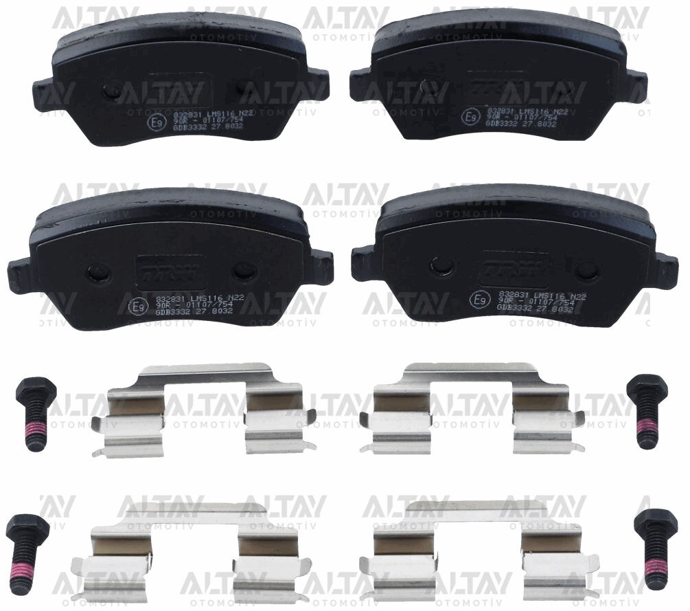 410604076R Fren Balatası TRW | Renault Clio 3