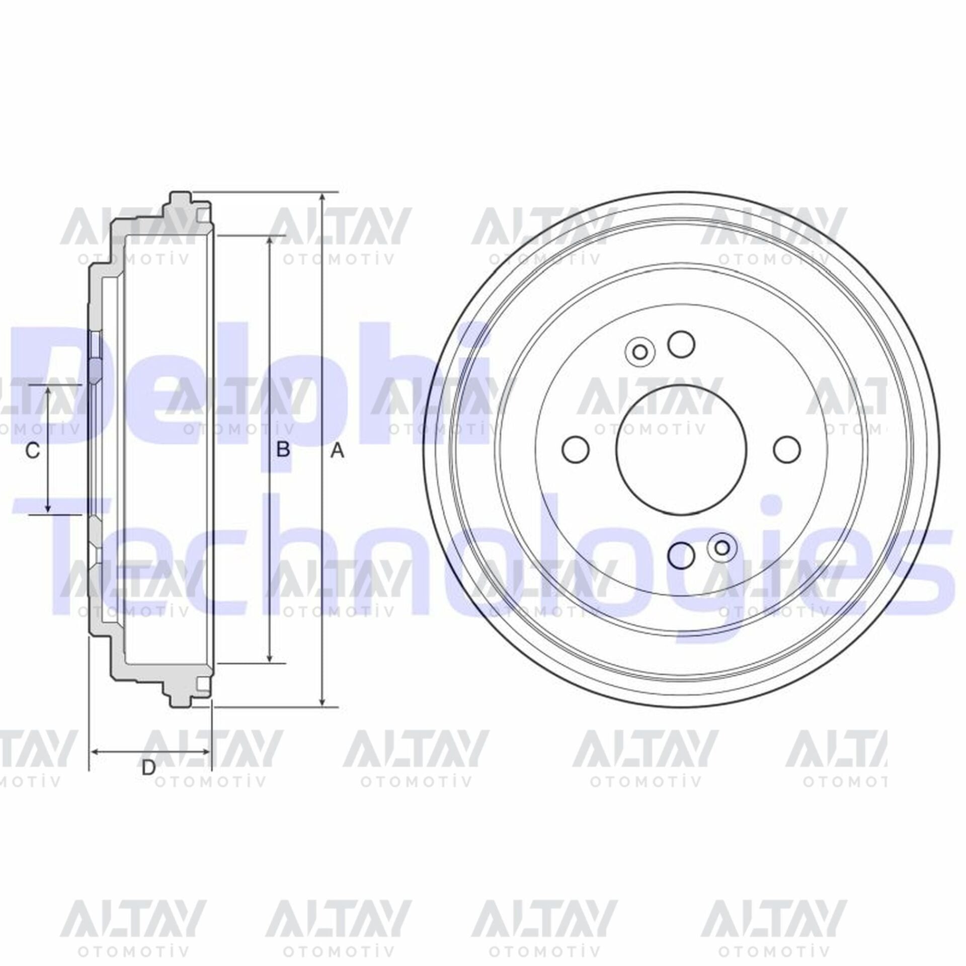 58411-1G000 Fren Diski Arka DELPHI | Hyundai i20