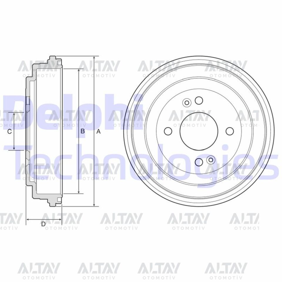 58411-1G000 Fren Diski Arka DELPHI | Hyundai i20
