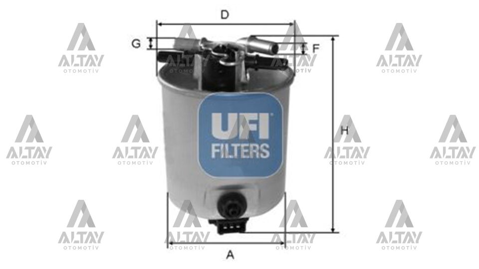 7701066680 Yakıt Filtresi UFI | Dacia Logan / Dacia Sandero