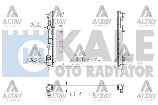8200211563 Su Radyatörü KALE | Renault Symbol