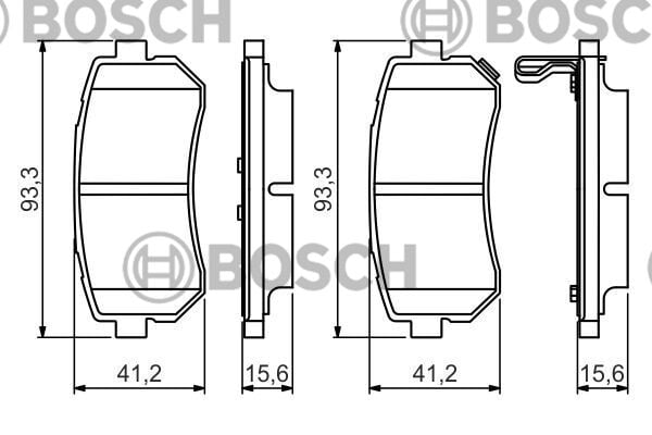 583021JA31 Fren Balatası Arka BOSCH | Hyundai i20 / Hyundai i30