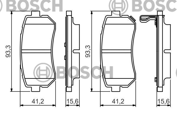 583021JA31 Fren Balatası Arka BOSCH | Hyundai i20 / Hyundai i30