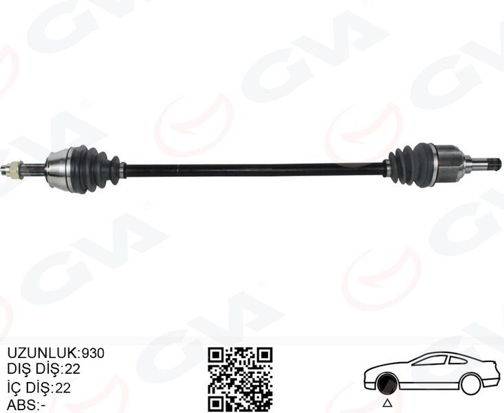 51757653 Komple Aks Sag On GVA | Fiat Doblo 1.4 01 10