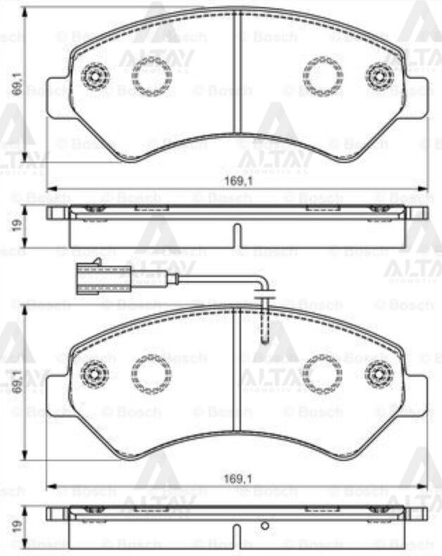 71773145 Fren Balatası Ön BOSCH | Fiat Ducato